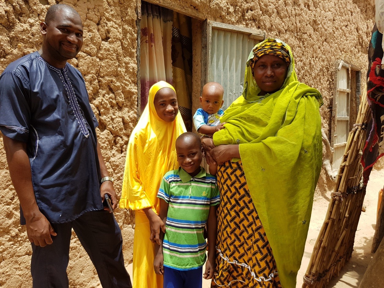 Aissa together with her husband and three of her children