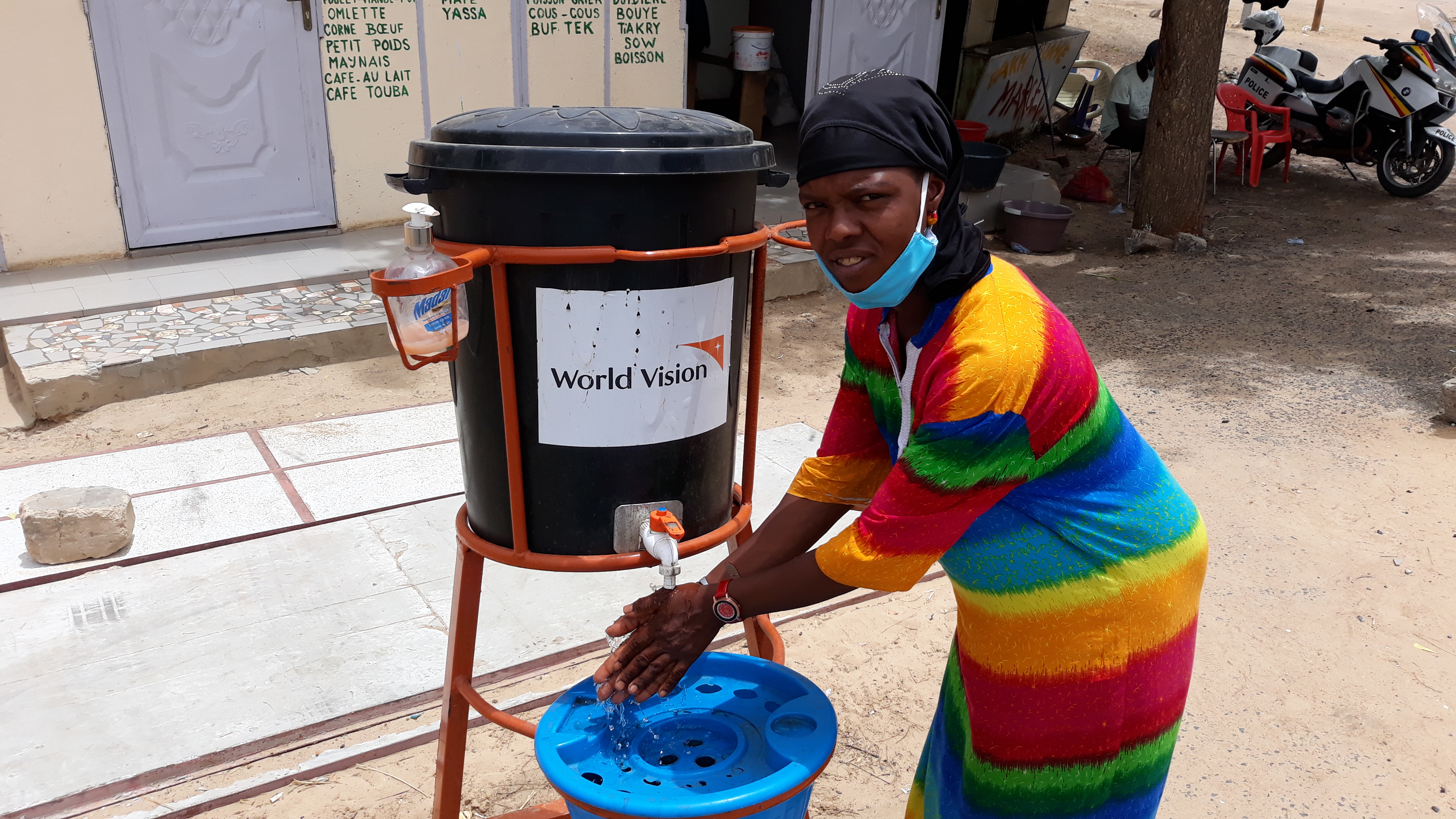 Hand washing devices are available in health centers and health posts