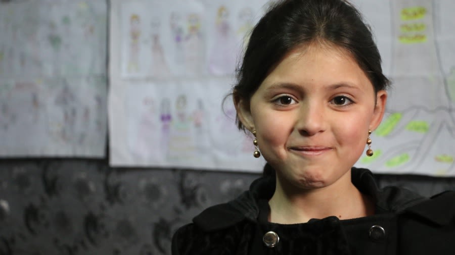 Habiba, 10, dreams of a future where Syria is peaceful and prosperous again.