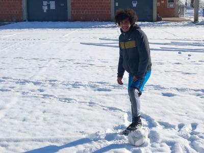 Footbal is life for a young refugee