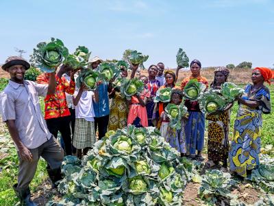 Mapendo Association Members with the harvest