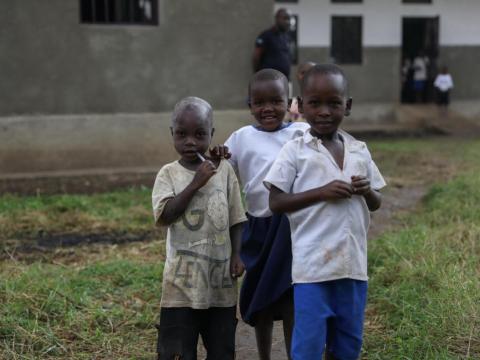 smiling children from DRC