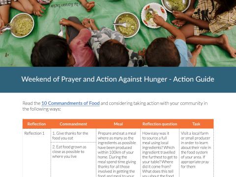 Weekend of Prayer and Action: Action Guide