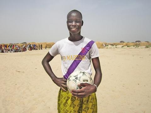 Seventeen-year-old Kere Ali is very passionate about sports, especially football