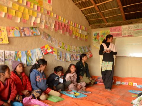 Reading club in Nepal