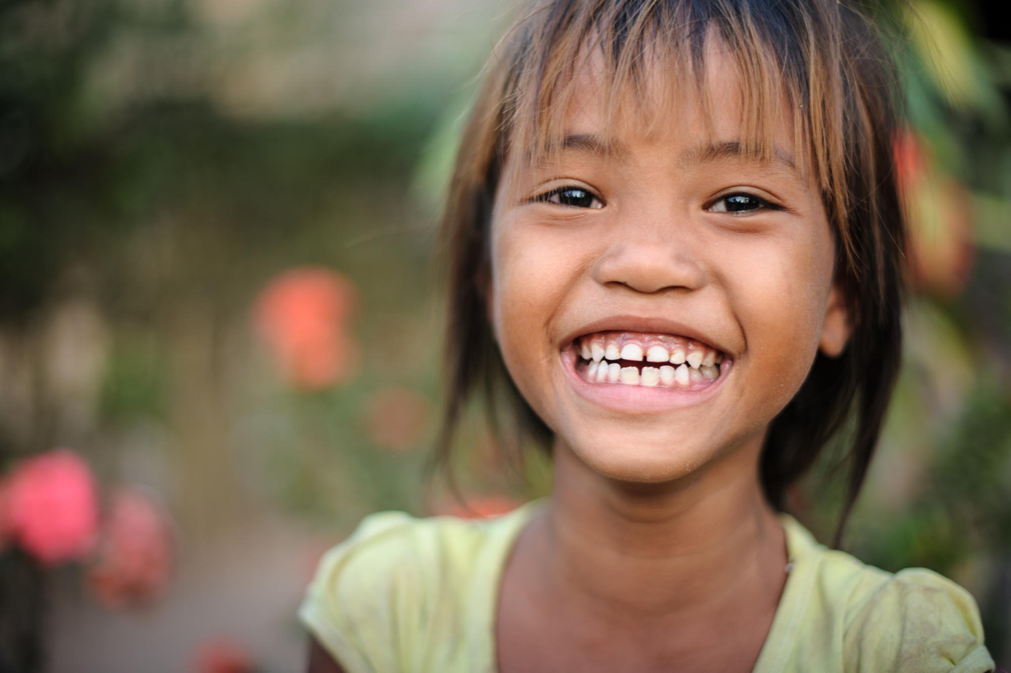 A Khmer girl smiles