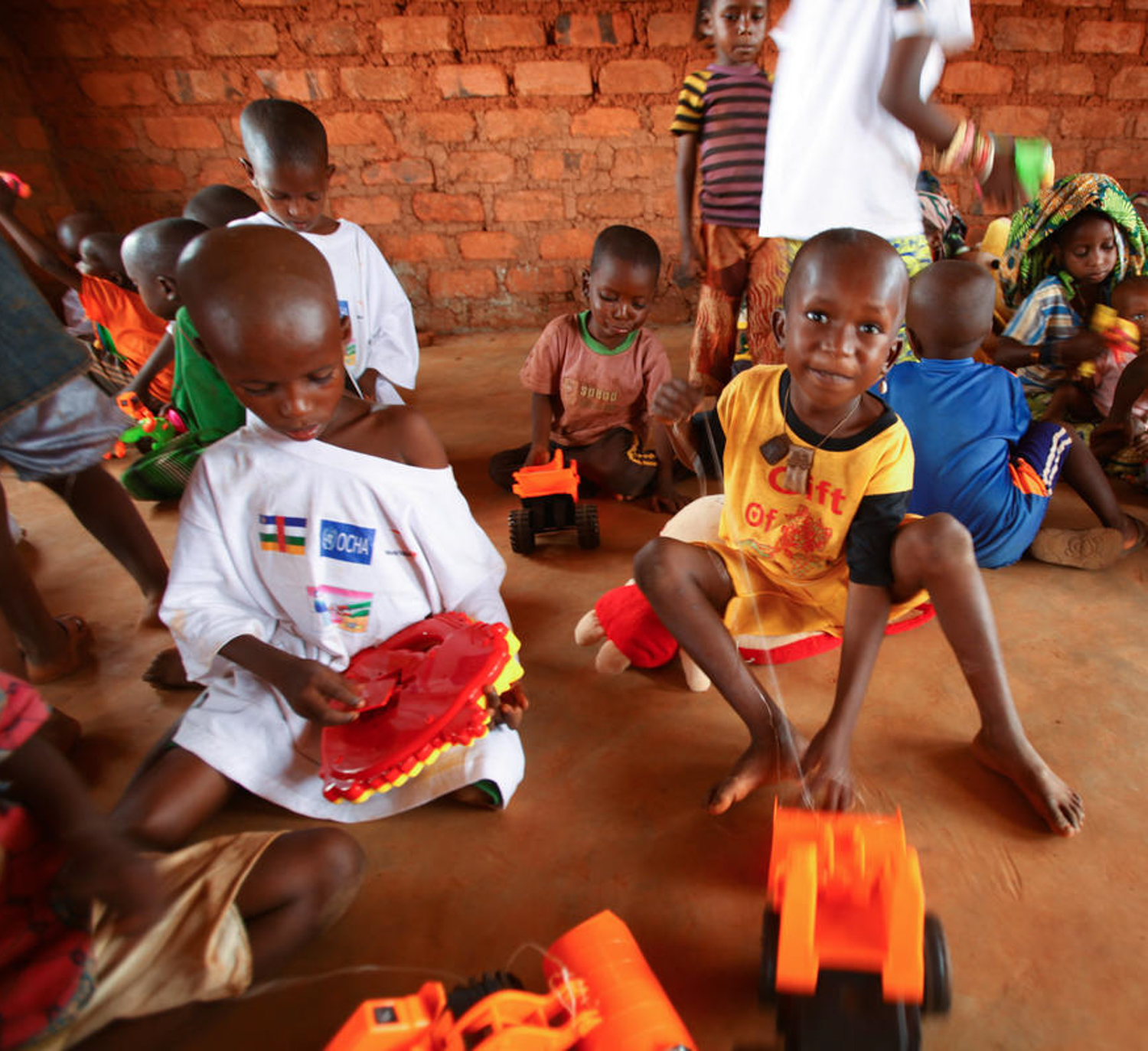 Kids playing during Central Africa Republic Emergency