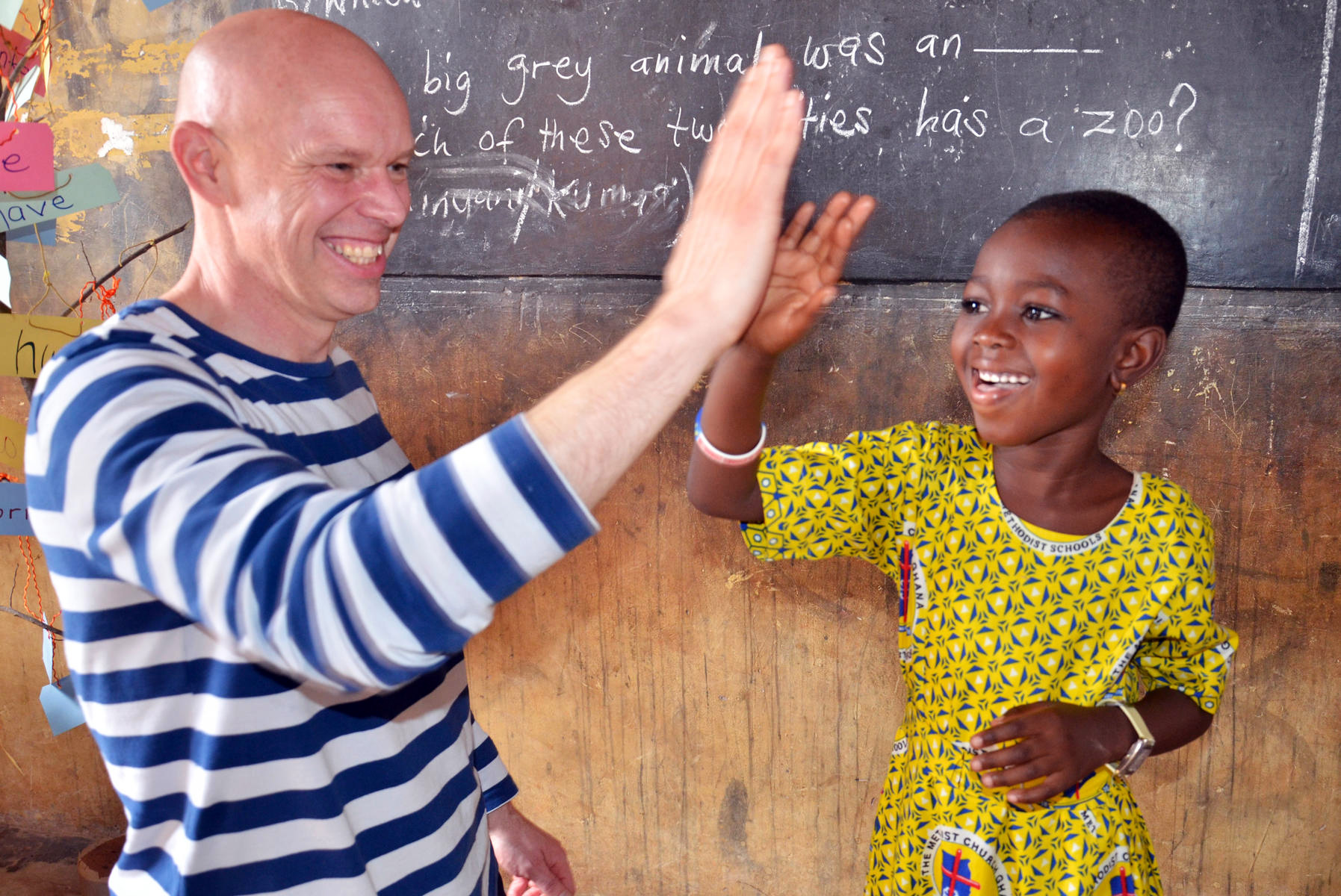 Andrew Morley meets sponsored child Ivy
