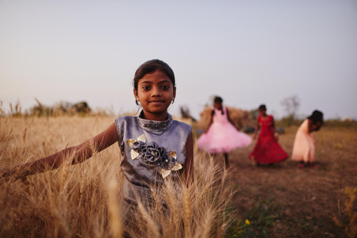 A girl in India