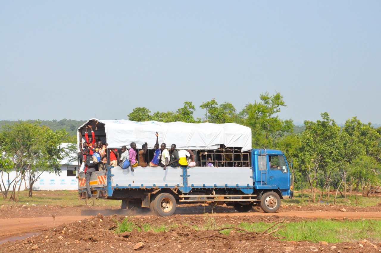 After a long and hard journey, refugees are relieved to finally reach their destination, their new home in Uganda.