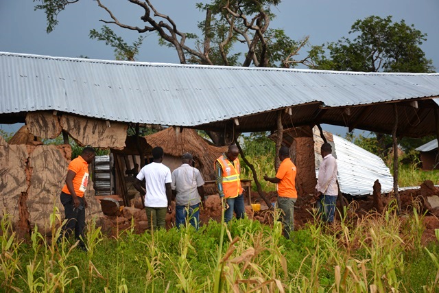 World Vision and National Disaster Management Organisation(NADMO) visiting affected communities