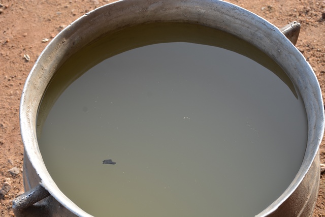 Water being used by displaced persons at Nakpanzoo Zayon primary school