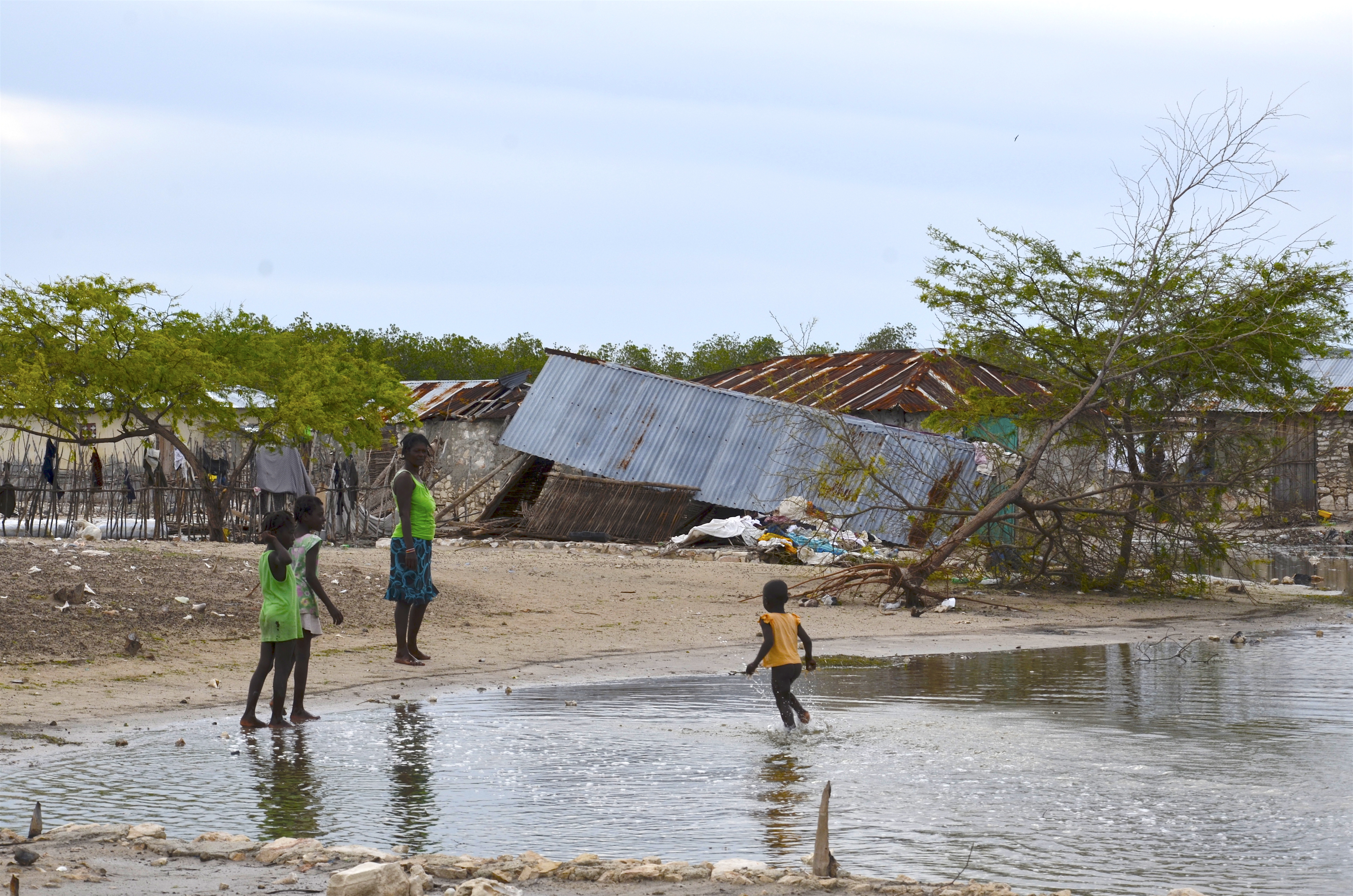 Hurricane Matthew damages in Bodain, Island of La Gonave
