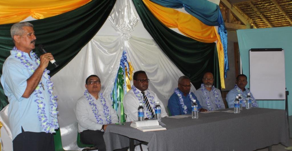 SICA Vice Chair Archbishop Christopher Cardone speaks at the Solomon Islands Church Leaders Conference.