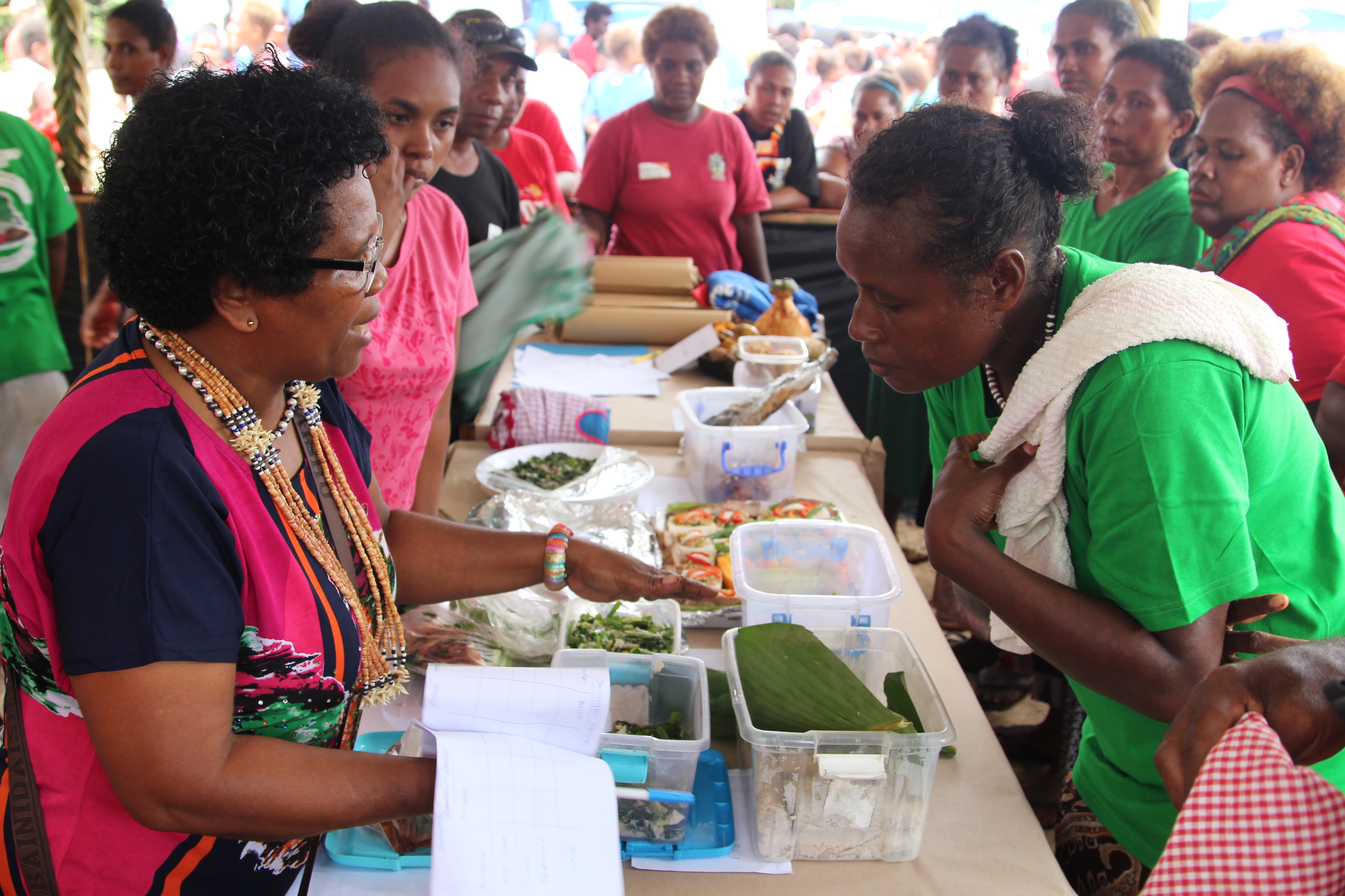 NCD National Coordinator, Nevalyn Leve, talking to participating mothers (3).JPG