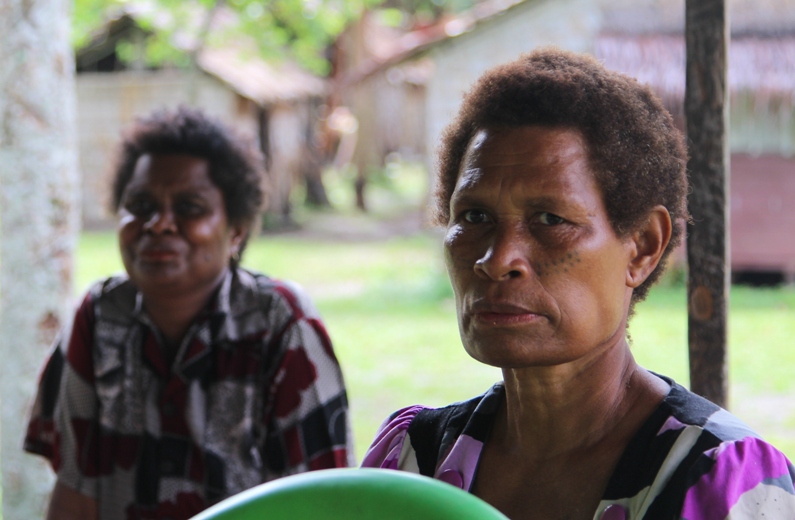 Otelo Club chairlady, Agnes Tepule, during the Club's savings meeting at Otelo village, Reef Islands, Temotu Province, mid August 