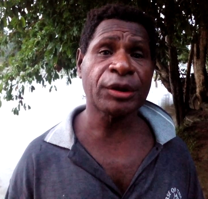 Simon Kunabe, the lead farmer for his village of Watebu. Watebu is one of six communities in Middle Ramu District, Madang Province that is part of the World Bank and PPAP funded cocoa project.