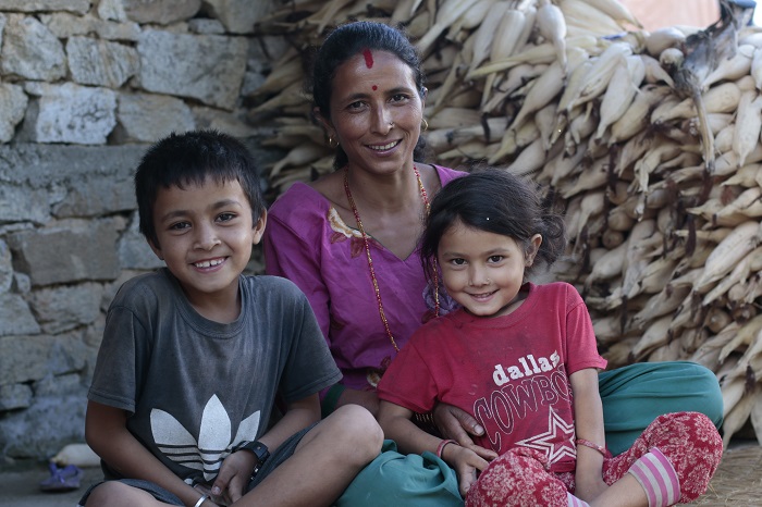 Family in Nepal 