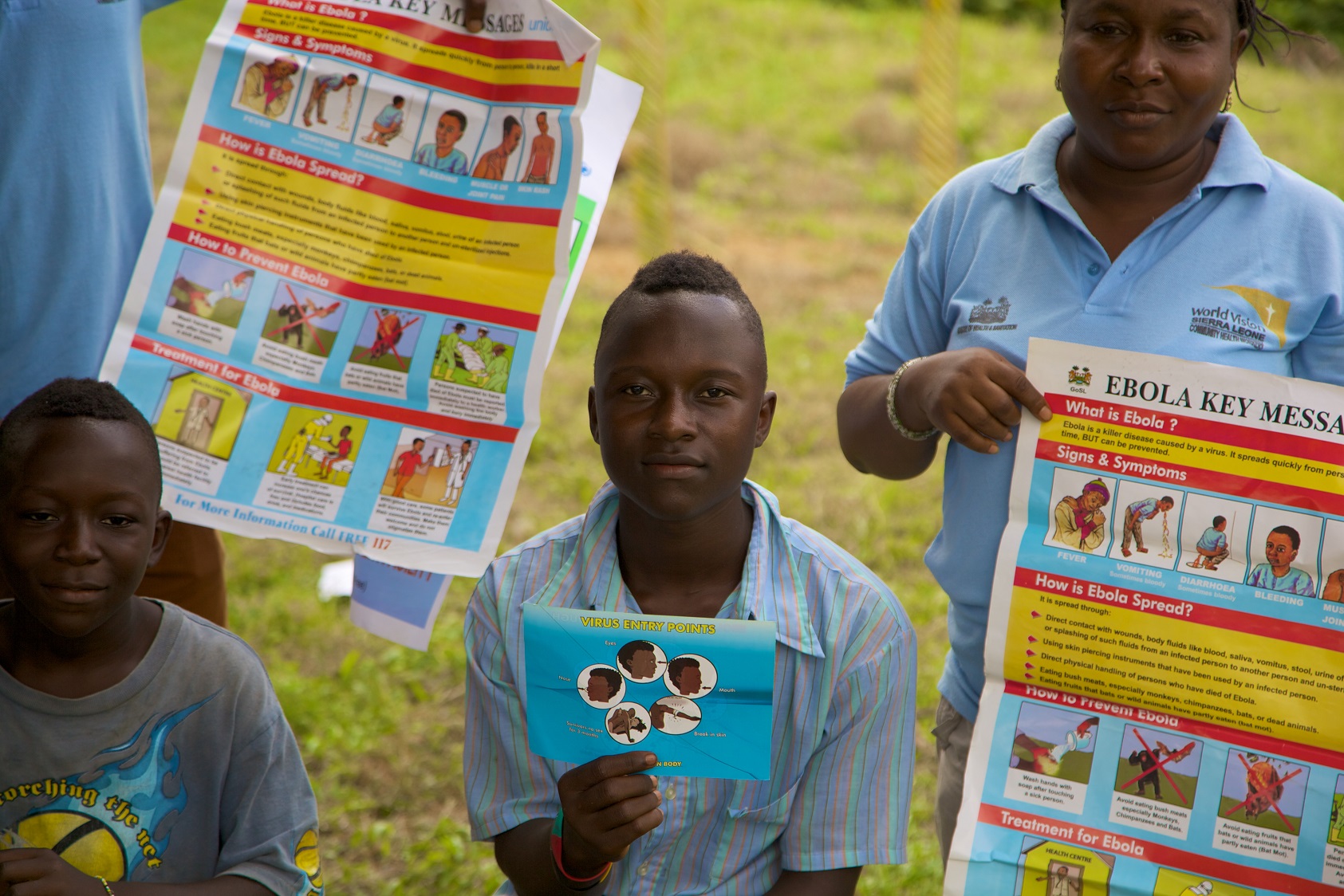 Ebola awareness in Bonthe by World Vision's Community Health Workers