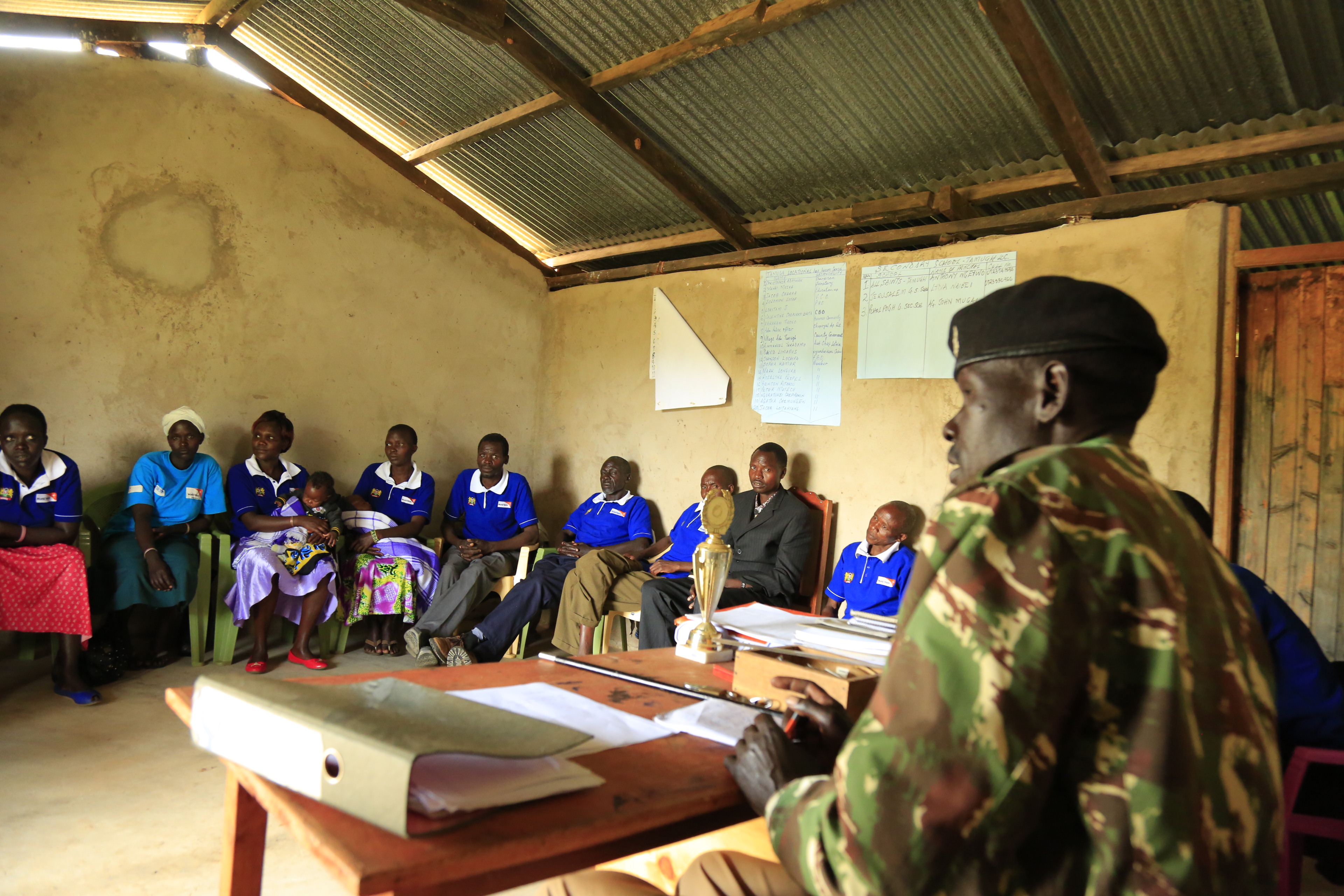 Chief Christopher Adoywan presiding over an AAC session at Tamugh in West Pokot