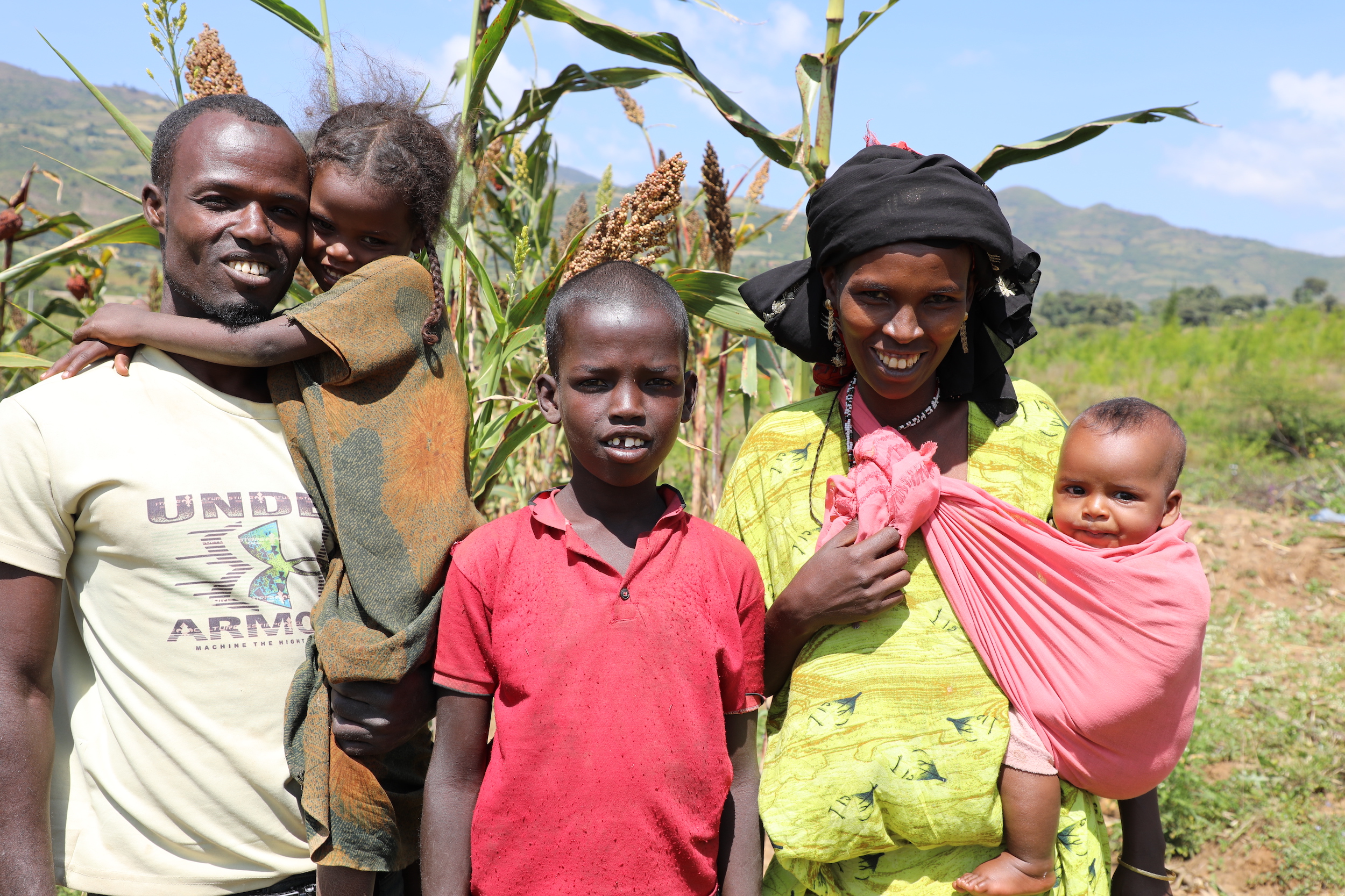 Nejash with his family 