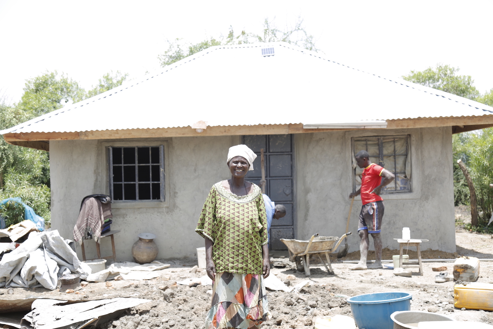 Ongoing construction of Margaret's new house at Katito in Kenya's Kisumu County. ©World Vision Photo/ Susan Otieno