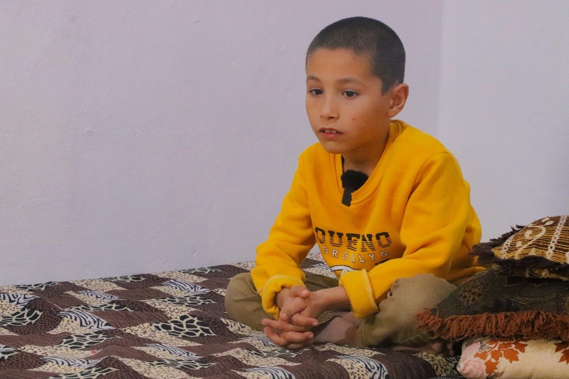 Figure 1: Photo of a young Badr, captured by Takaful Al Sham