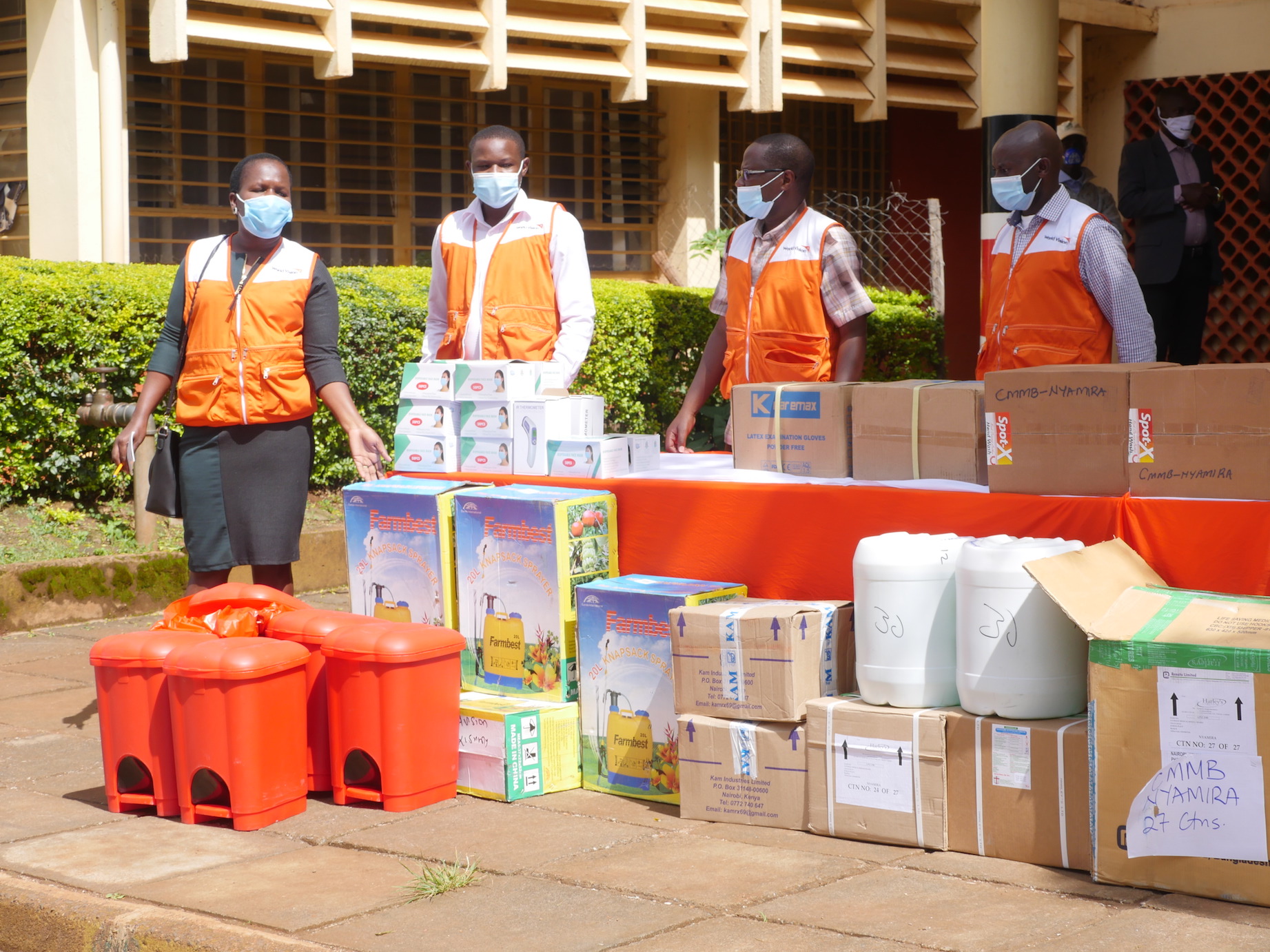 2-Distribution of Personal Protective Equipment for health facilities at Nyamusi County, Kenya