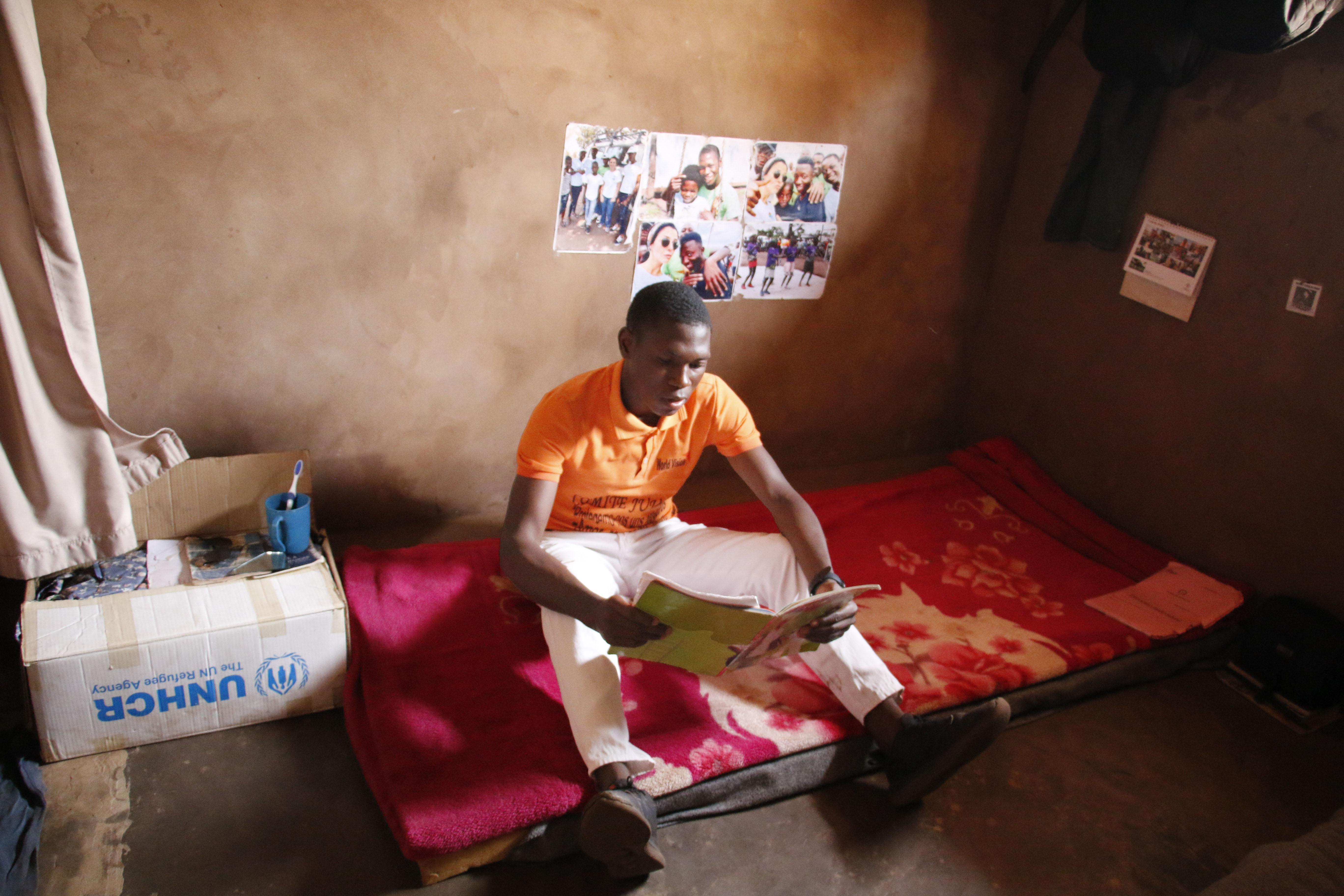 David studying at home