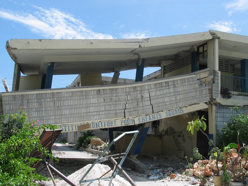 Destroyed building of the Montfort Institute
