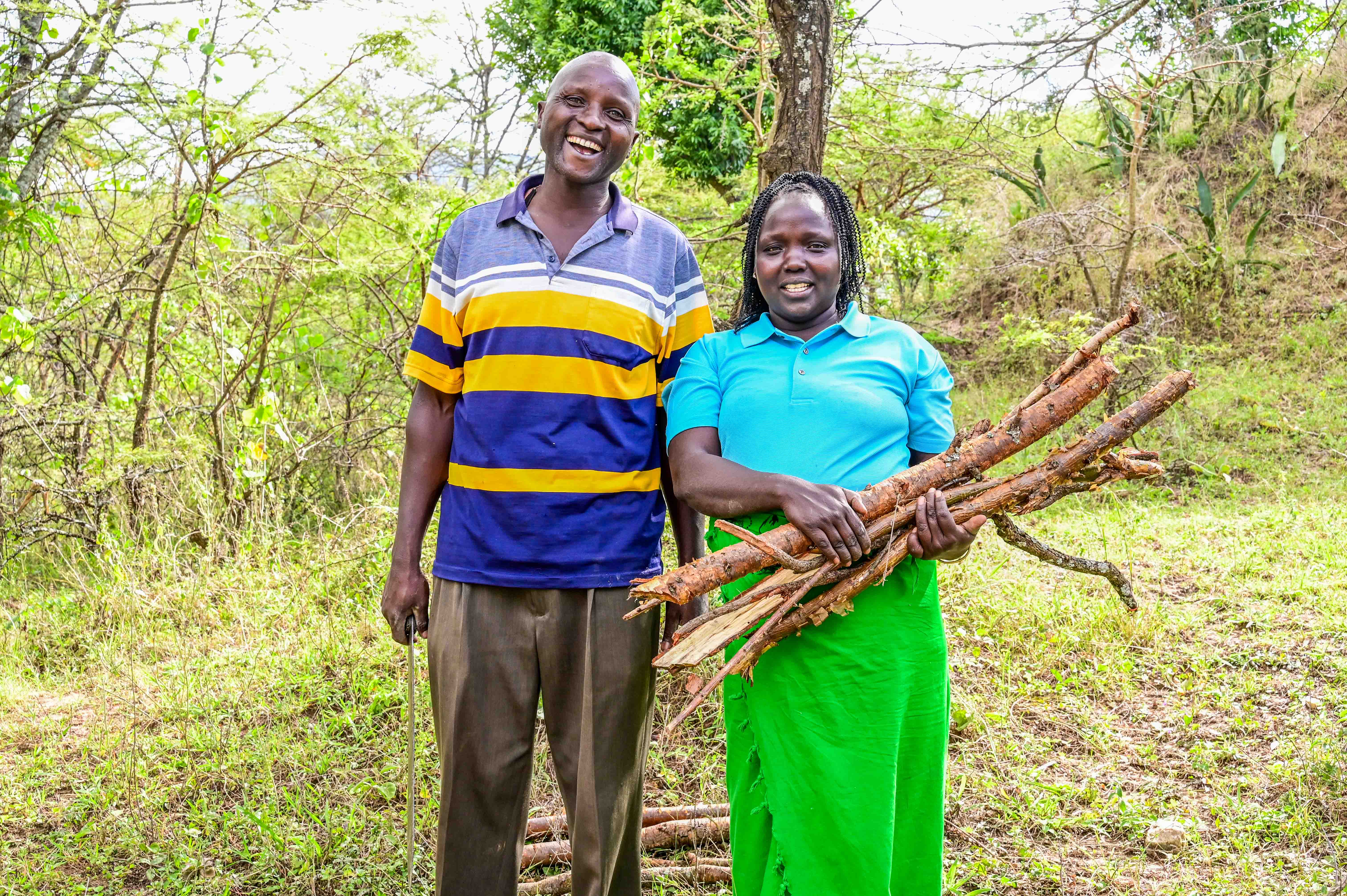 Mark’s wife had to travel far to fetch firewood but now it is available within their homestead, creating more time to engage in other activities like tending to their crops. ©World Vision Photo/ Hellen Owuor