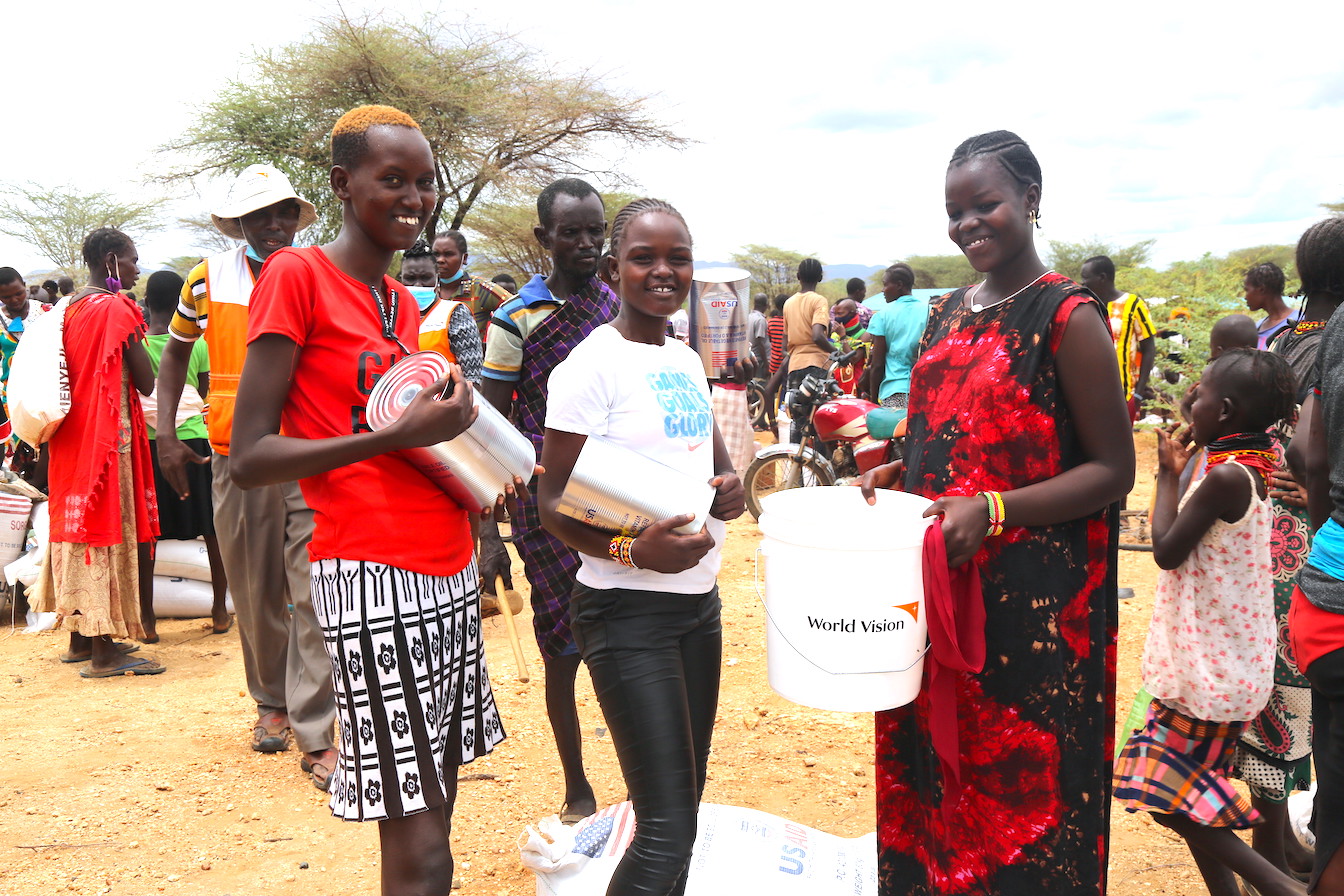 Beneficiaries' at a food distribution center