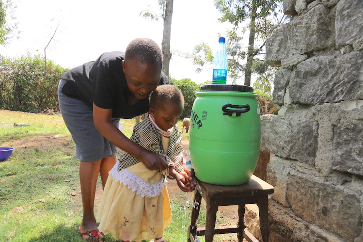 Washing hands