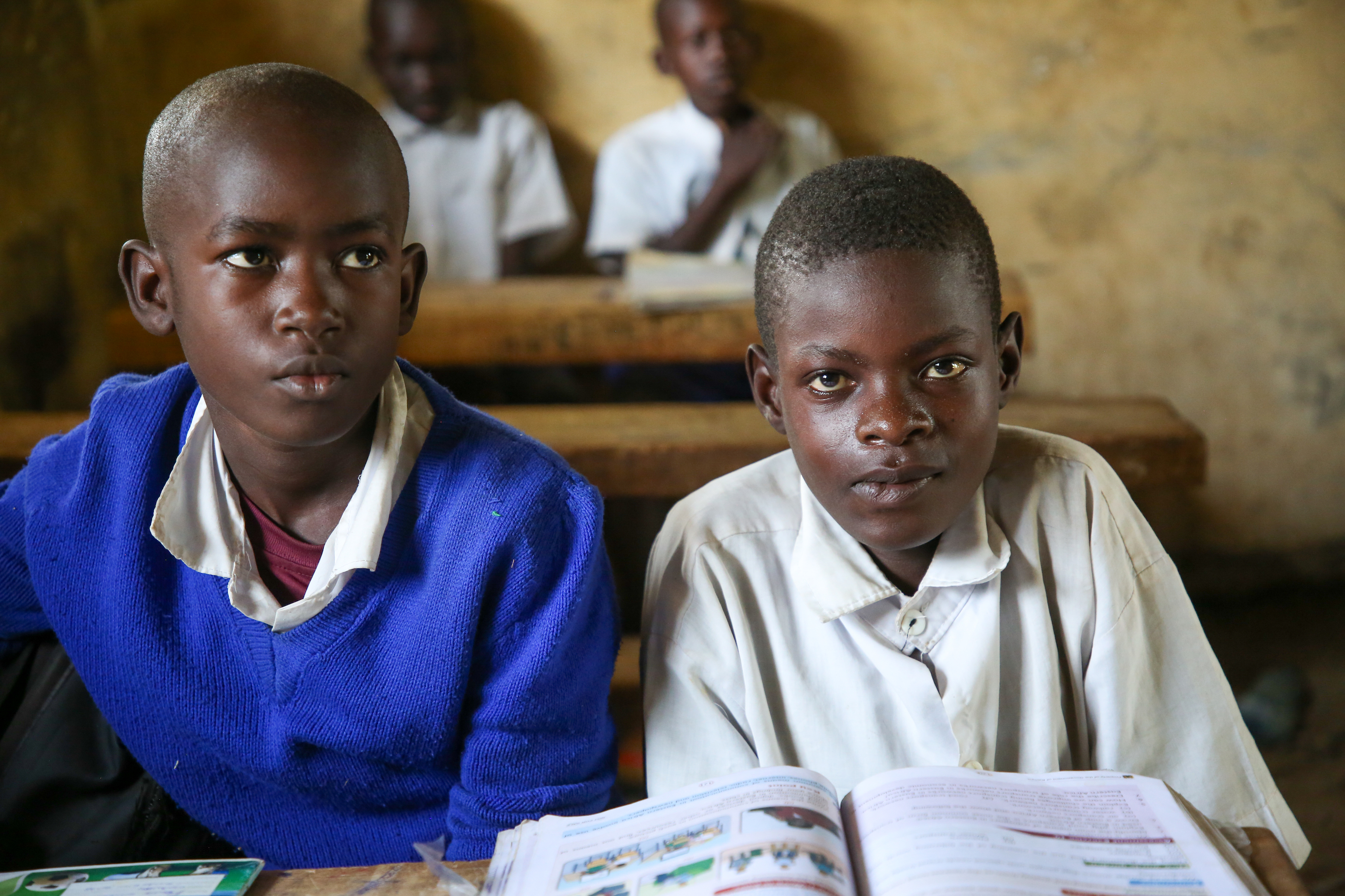 Students in class at Michura Primary School in Kisumu, Kenya