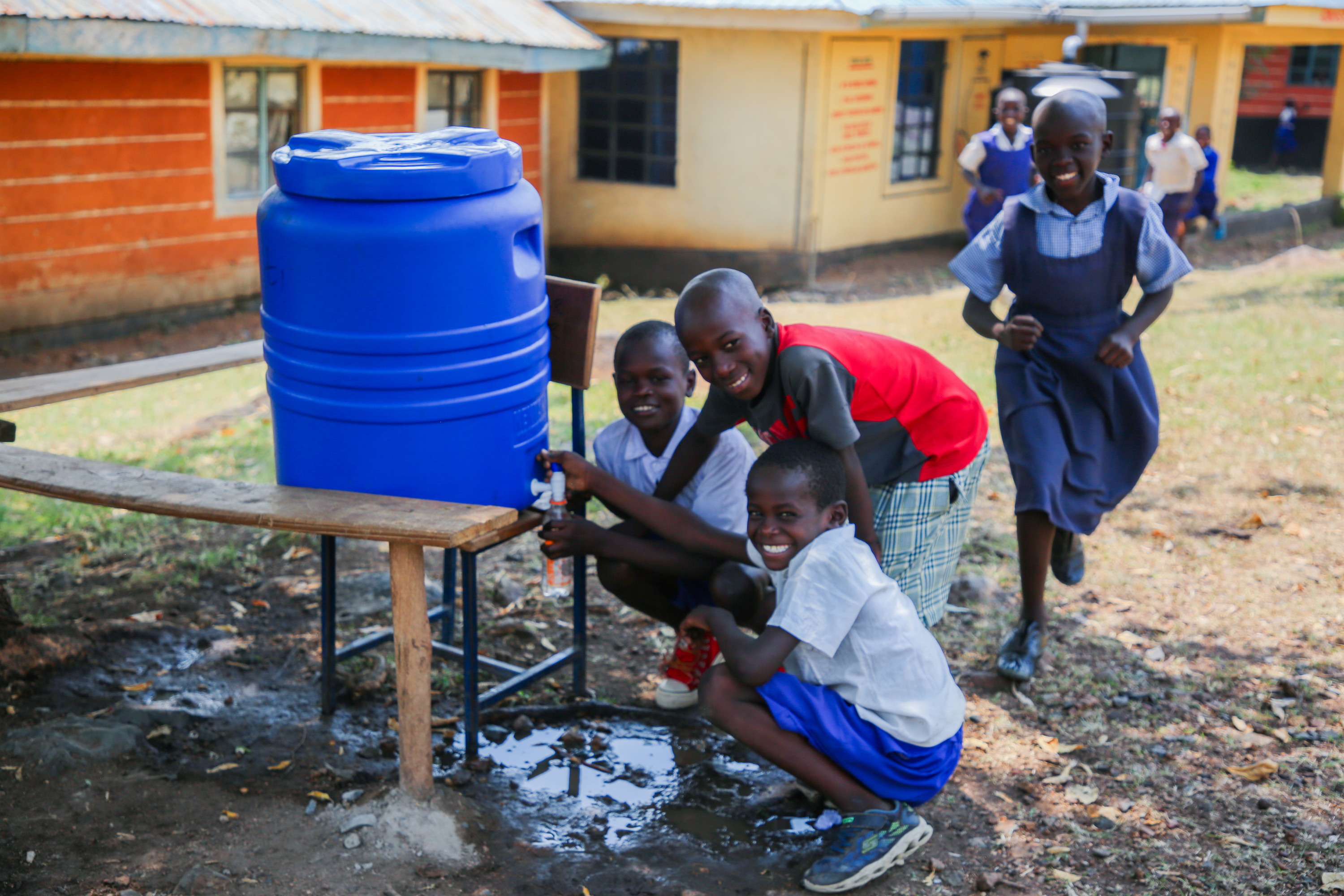 Students can enjoy better hygiene and sanitation through the construction of toilets
