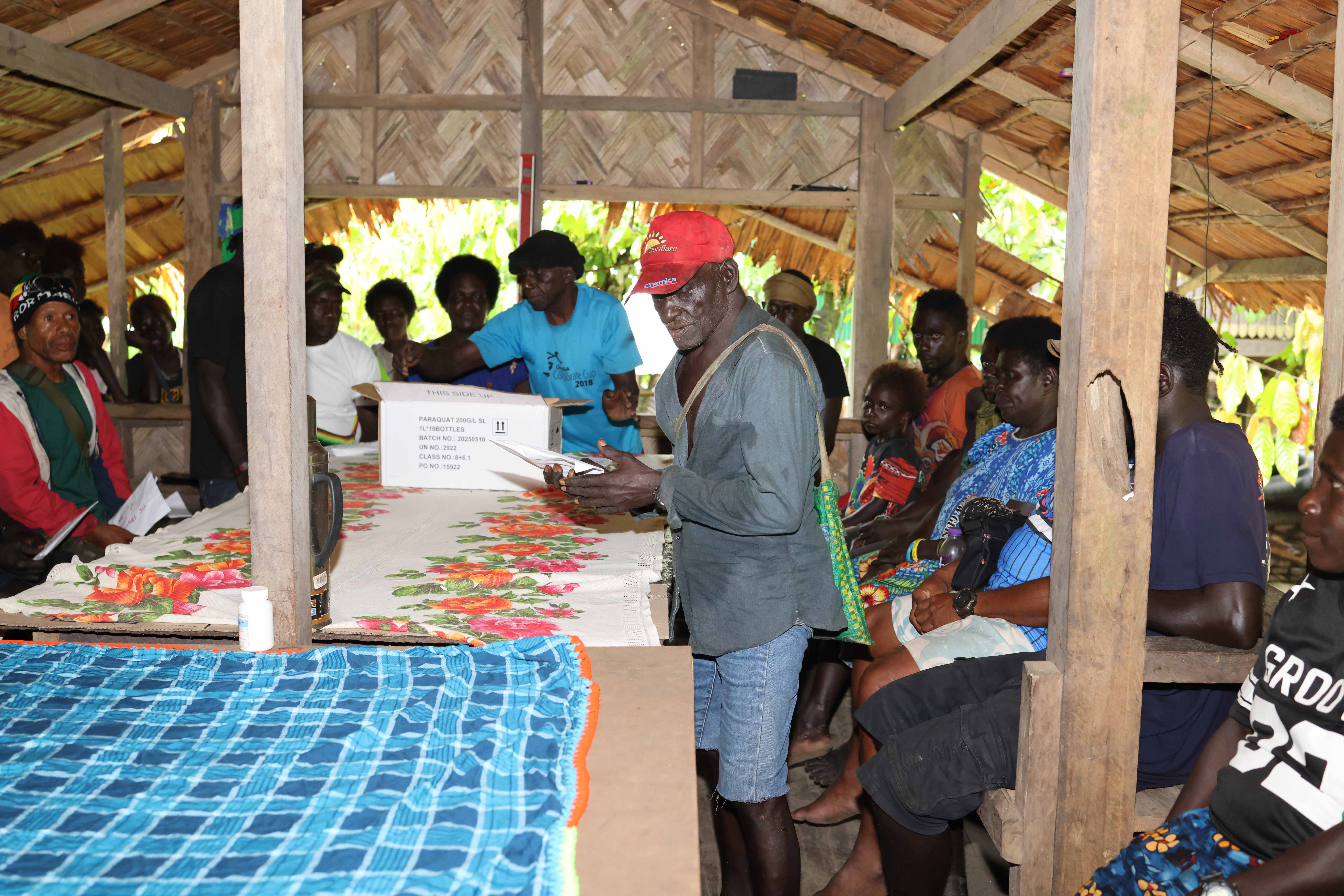 Members of the savings group during shareout ceremony