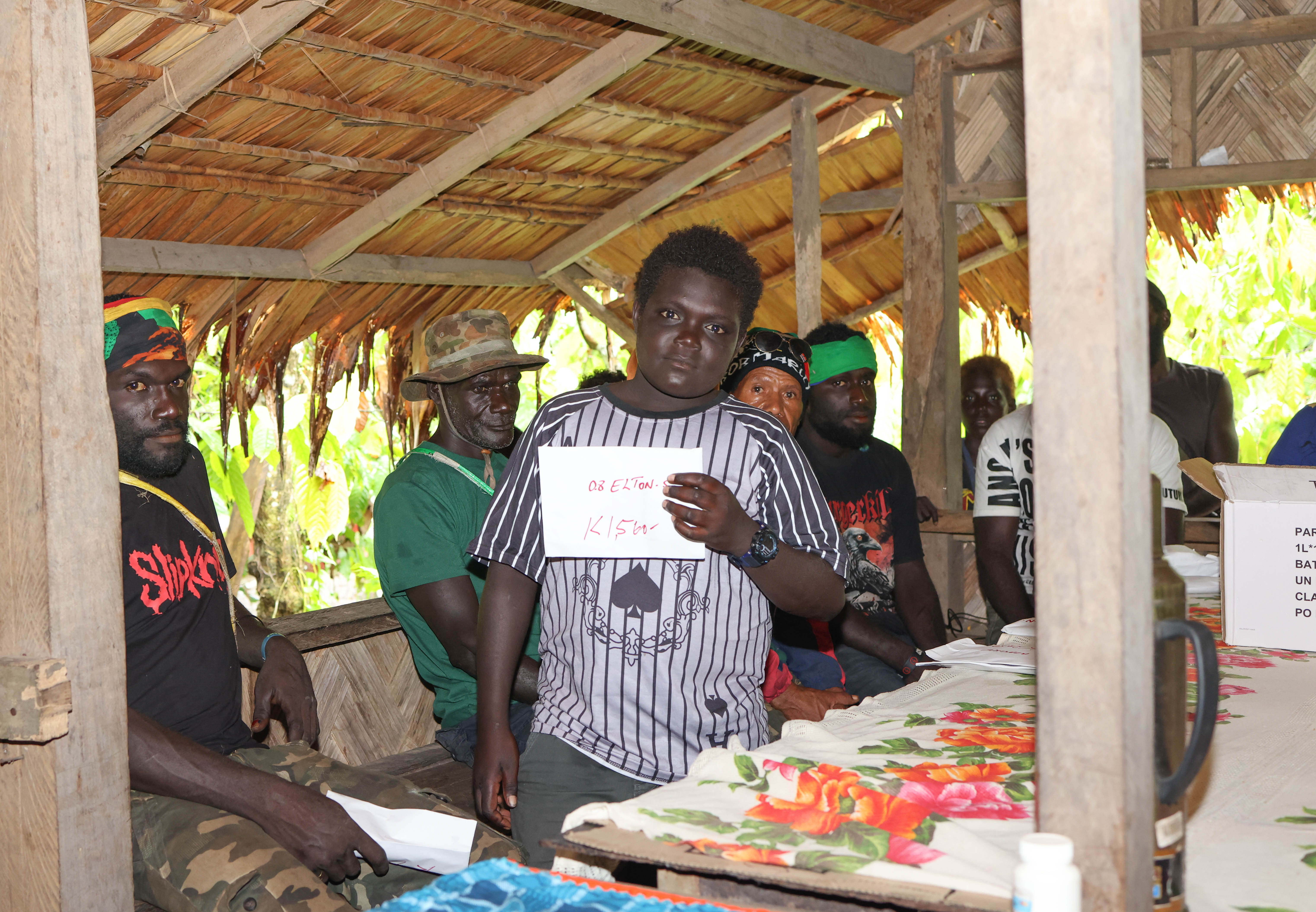 Elton, Sam's youngest son receiving his shares