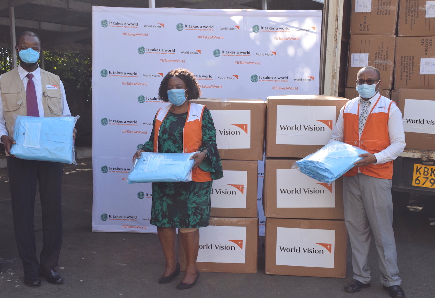 We helped strengthen the capacity of public hospitals to tackle COVID-19 through the donation of Personal Protective Equipment (PPE). ©World Vision Photo/Sarah Ooko.