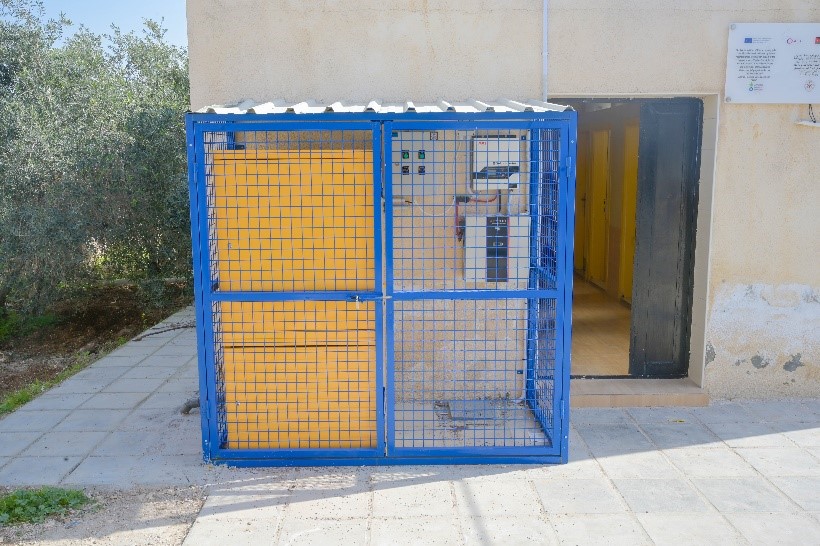 The greywater treatment system was installed in Irbid’s schools to provide water for irrigation and cleaning purposes.