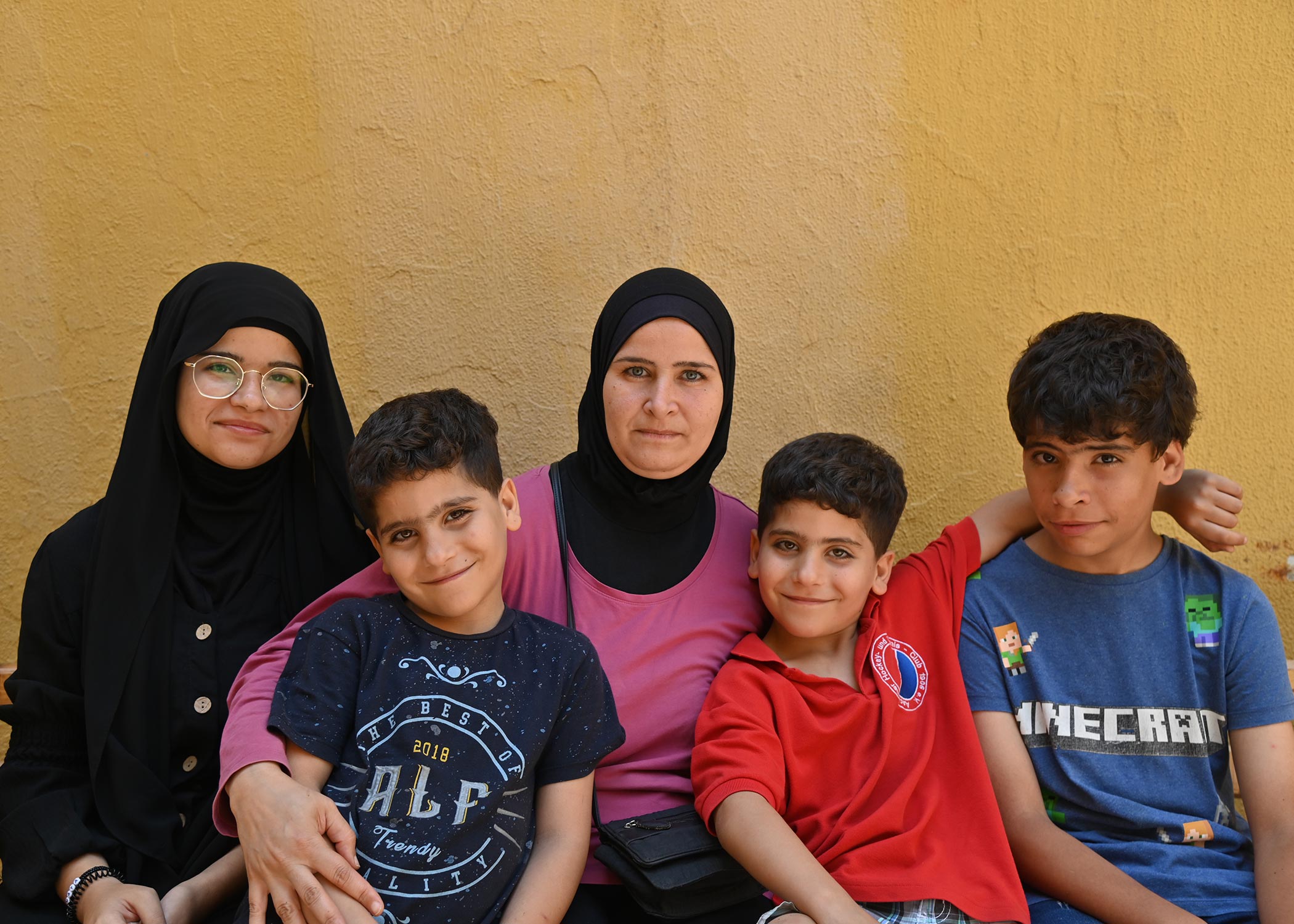 Abir's family after their health checkup