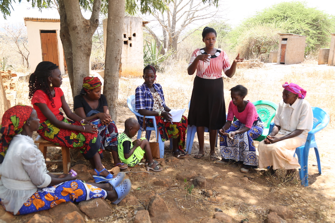 Janeffar at the Savings for Transformation (S4T) group that started with seed money from Cash Transfers.©World Vision Photo/Hellen Owuor