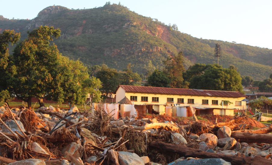 Damaged school infrastructure