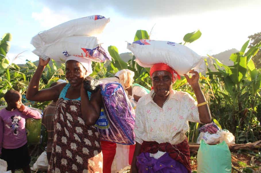 Expecting women also received blankets and delivery kits to help them