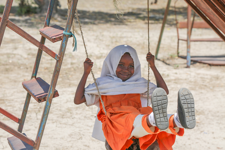 The presence of play items in schools is facilitating relaxation and promoting the social development of all pupils. ©World Vision Photo/Martin Muluka.