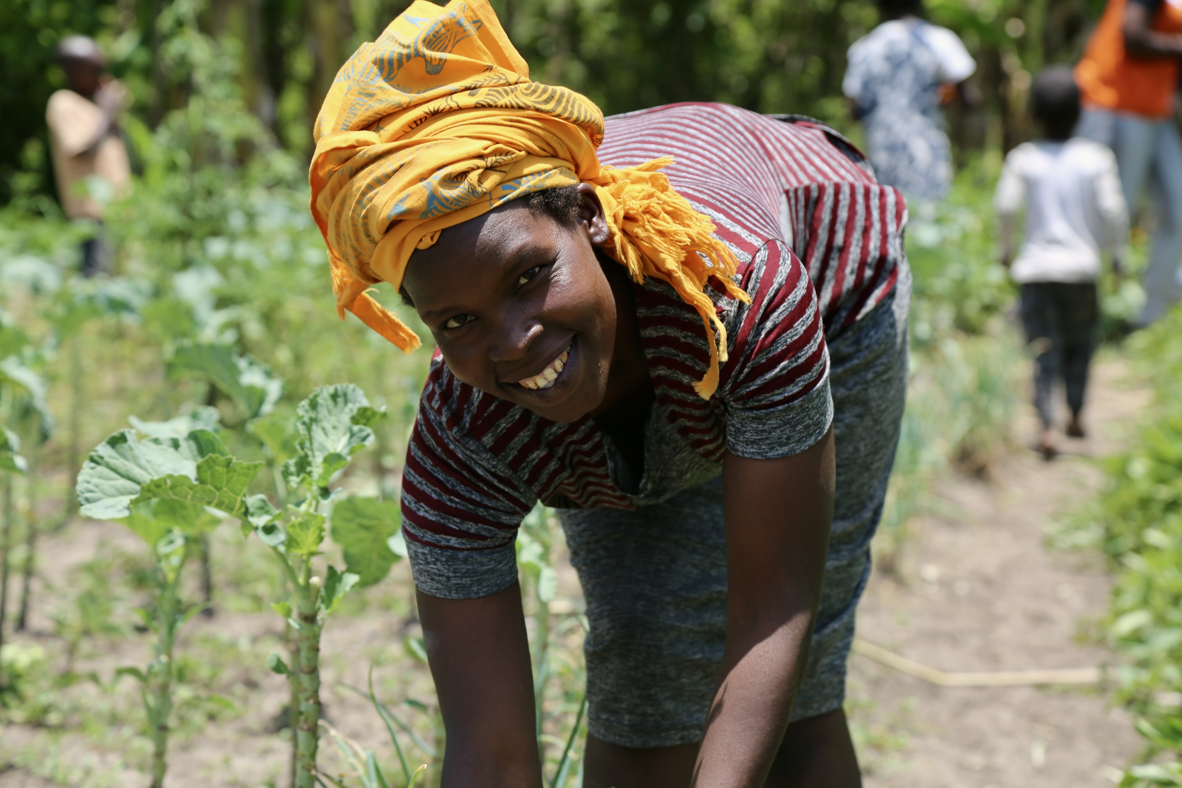 Beatrice at her farm in Bomet