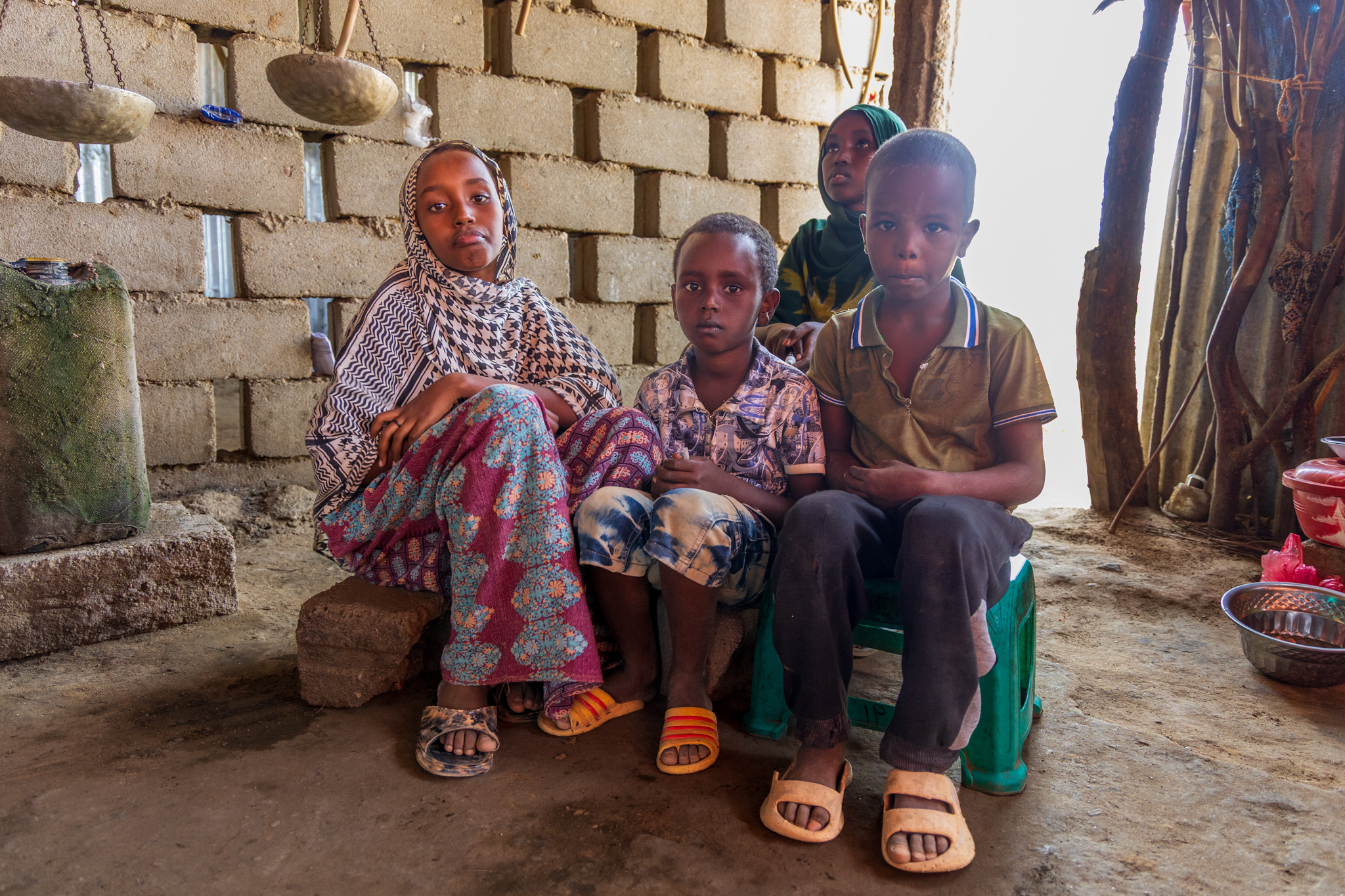 Marwa’s sibling poses for a photo.