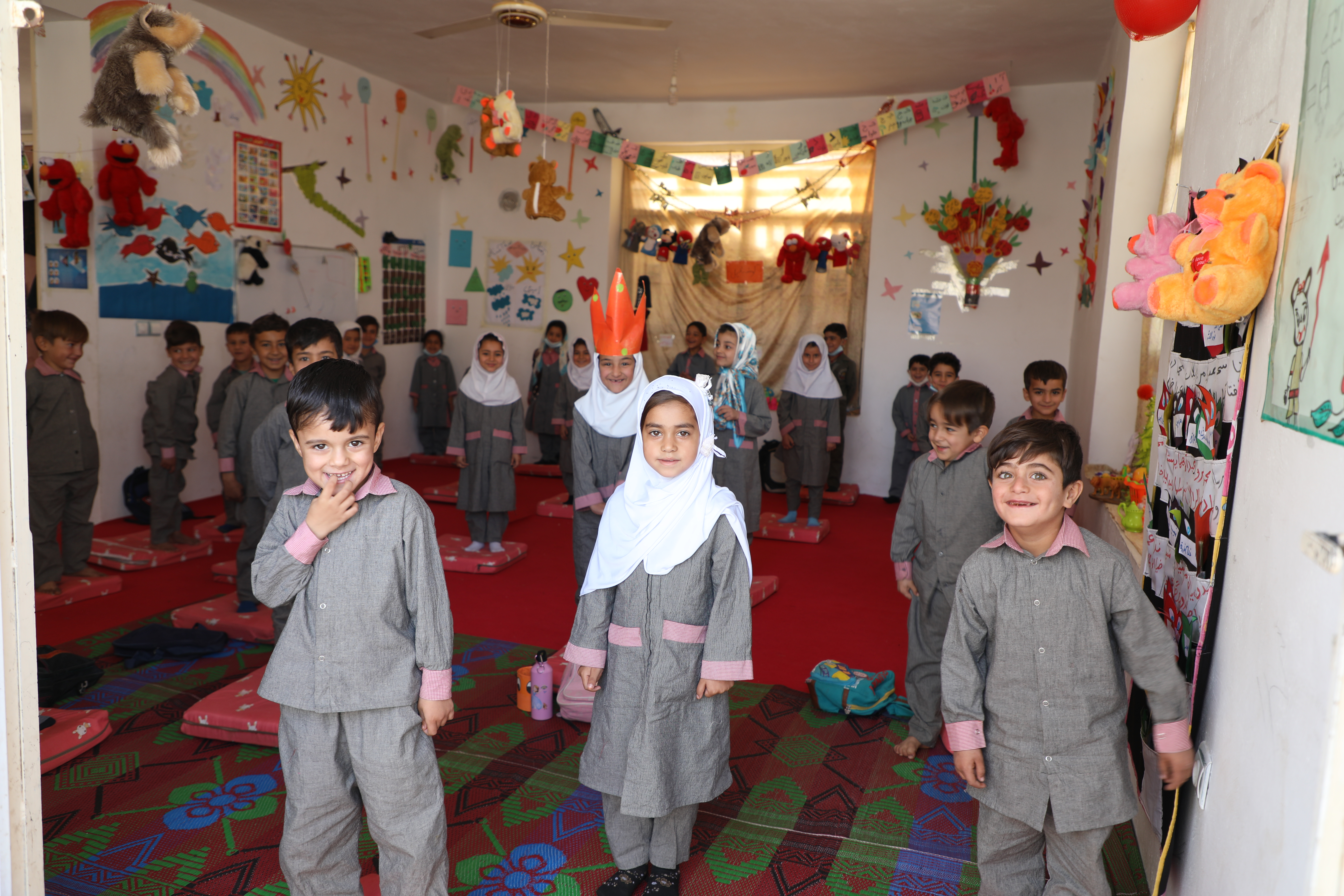 The happy faces of children in ECD