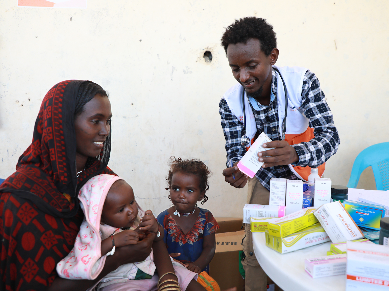 Wesekmeli getting consultation by Mobile Health and Nutrition Team