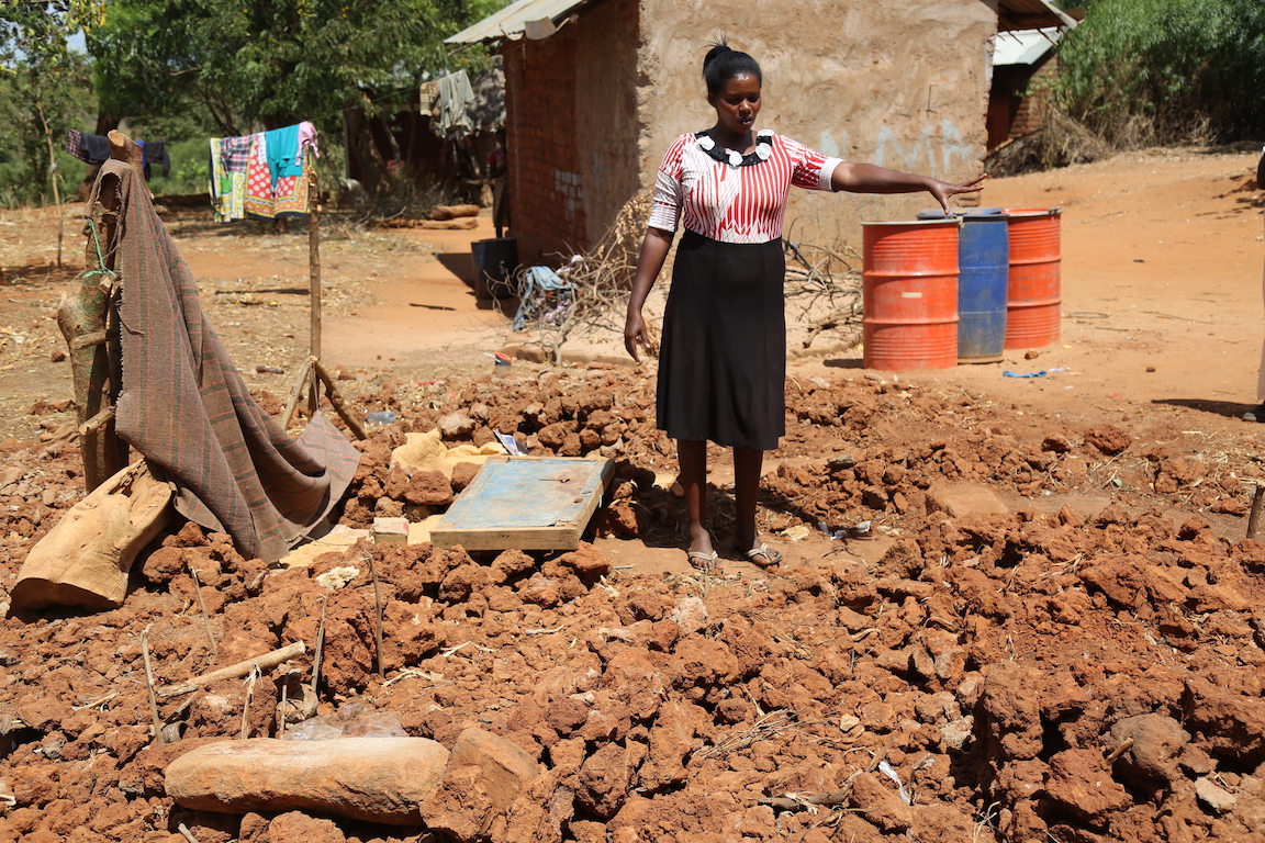 Janeffar's house was destroyed by heavy floods which robbed the family of their family home. ©World Vision Photo/Hellen Owuor