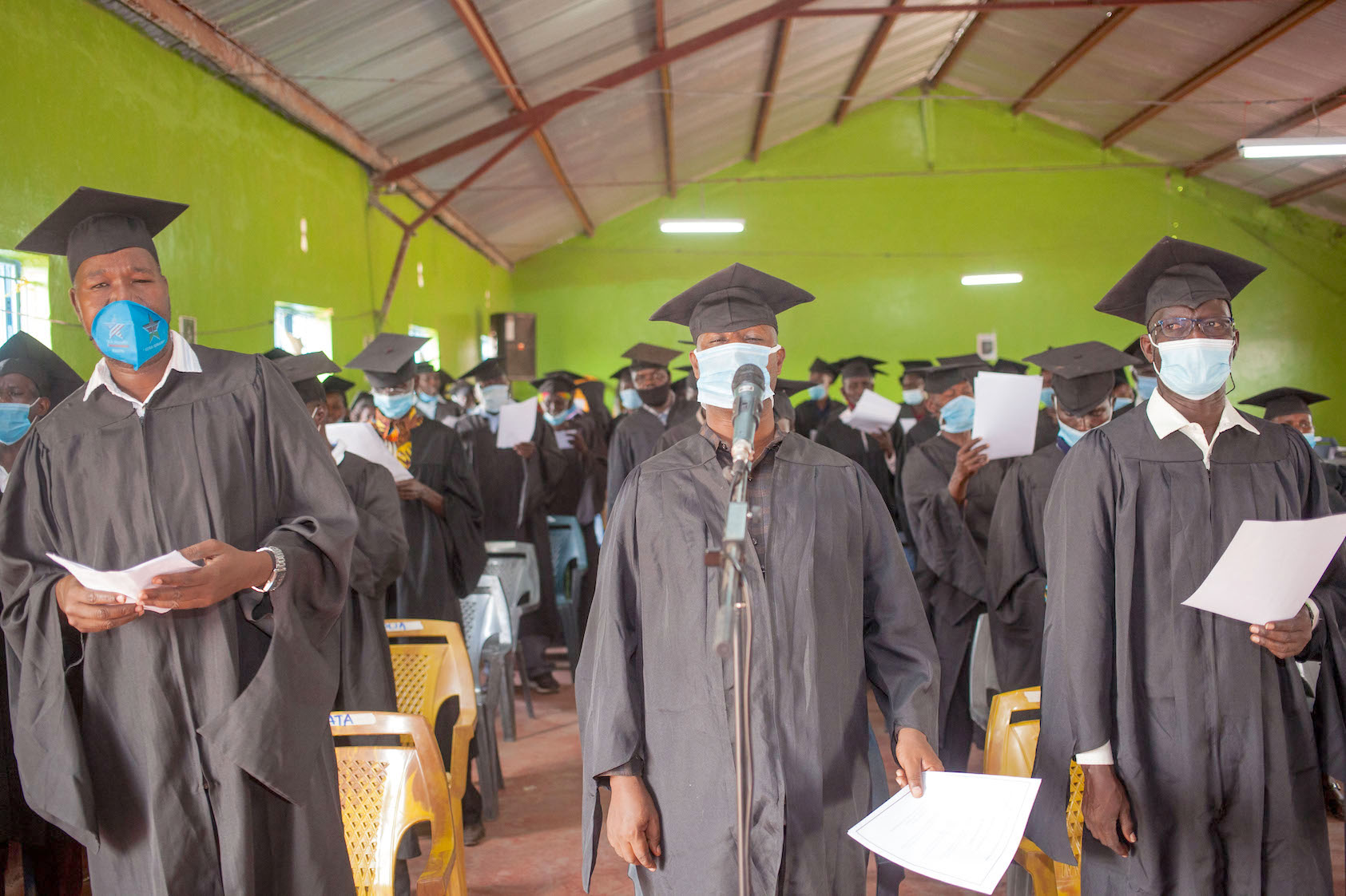 DUring the graduation ceremony, the trained faith leaders made a commitment to use the knowldge acquired to uplift the lives of children and families in their communities.©World Vision Photo. 